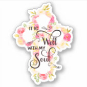 ピンクと黄色のフローラ シール (正面)