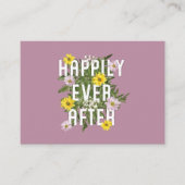 ピンクと黄色のフローラ プレイスカード (正面)