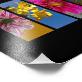 ピンクと黄色のマクロの花（横） フォトプリント            (角)