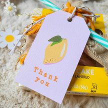 ピンクと黄色のレモン両面ありがとう