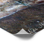 ピンクと黄色のレンガの壁のHDRポスター ポスター (角)