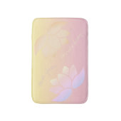 ピンクと黄色のロータスフェード バスマット (正面縦)