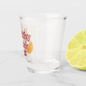 ピンクと黄色の健康ドリンクのショットグラス ショットグラス (右)