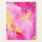 ピンクと黄色の大理石の名前をカスタムすると年 プランナー手帳 (裏面)