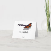 ピンクと黄色の春の花 サンキューカード (裏面)