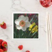 ピンクと黄色の春の花 スタンダードカクテルナプキン (インサイチュ)