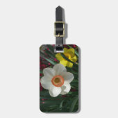 ピンクと黄色の春の花 ラゲッジタグ (正面縦)