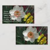 ピンクと黄色の春の花 名刺 (正面/裏面)