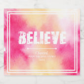 ピンクと黄色の水の色信じ、 ビールラベル (シングルラベル)