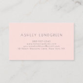 ピンクと黄色の水彩ブラシストロークモダン 名刺 (裏面)