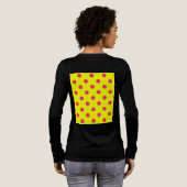 ピンクと黄色の水玉模様デザイン トライブレンドＴシャツ (背面全体)