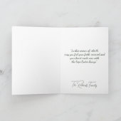 ピンクと黄色の水色のフローラカスタムイースター シーズンカード (内部)