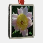 ピンクと黄色の牡丹美しいフローラ メタルオーナメント (右)