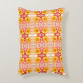 ピンクと黄色の睡蓮アクセント枕 アクセントクッション (正面(垂直))