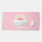 ピンクと黄色の美しい蝶 デスクマット (キーボード&マウス)