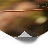 ピンクと黄色の花が咲く川 ポスター (角)