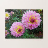 ピンクと黄色の花が咲く美しい写真 -  ジグソーパズル (横)