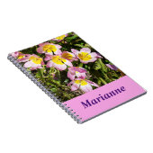 ピンクと黄色の花スパイラルノートブック ノートブック (右側)