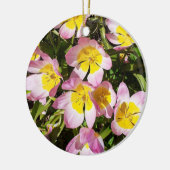 ピンクと黄色の花セラミックオーナメント セラミックオーナメント (左)