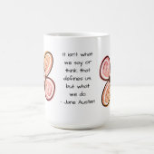 ピンクと黄色の花マグカップ コーヒーマグカップ (中央)