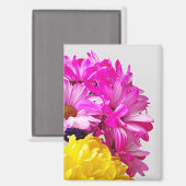 ピンクと黄色の花マグネット – TheDabs by Mari D マグネット (正面/裏面)
