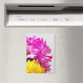 ピンクと黄色の花マグネット – TheDabs by Mari D マグネット (インサイチュ (食洗機))