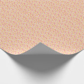 ピンクと黄色の花柄 ラッピングペーパー (角)