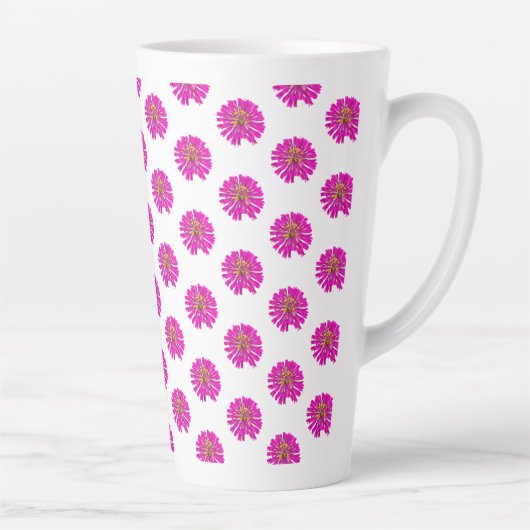 ピンクと黄色の花 カフェラテマグ (右)