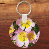 ピンクと黄色の花 キーホルダー (正面)