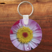 ピンクと黄色の花 キーホルダー (正面)