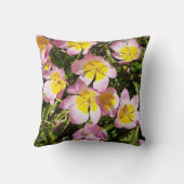 ピンクと黄色の花 クッション (裏面)