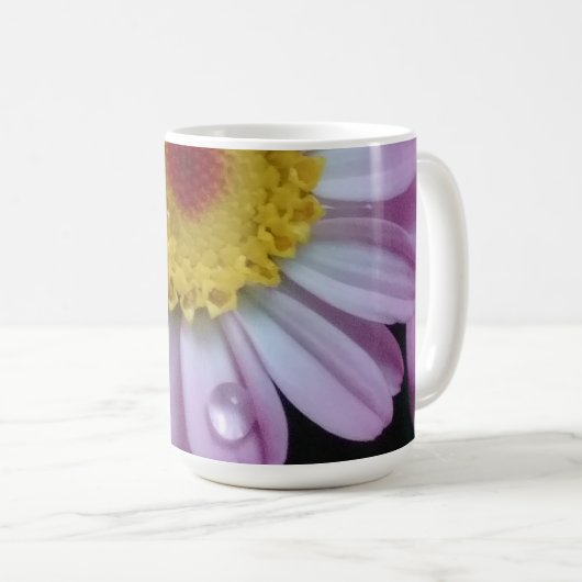 ピンクと黄色の花 コーヒーマグカップ (正面右)