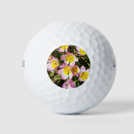ピンクと黄色の花 ゴルフボール