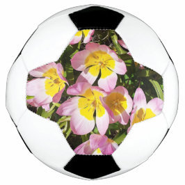 ピンクと黄色の花 サッカーボール