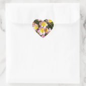 ピンクと黄色の花 ハートシール (バッグ)