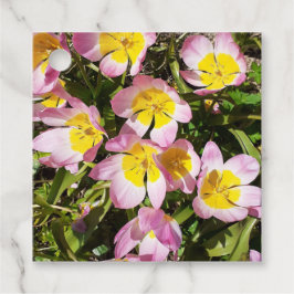 ピンクと黄色の花 フェイバータグ