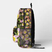 ピンクと黄色の花 プリントバックパック (右)
