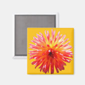 ピンクと黄色の花 マグネット (正面/裏面)