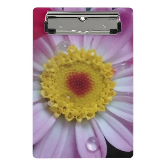 ピンクと黄色の花 ミニクリップボード (正面)