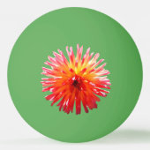 ピンクと黄色の花 卓球ボール (裏面)
