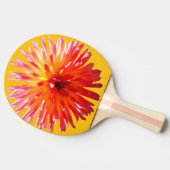 ピンクと黄色の花 卓球ラケット (横)