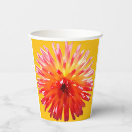 ピンクと黄色の花 紙コップ