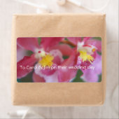 ピンクと黄色の蘭 ラベル (インサイチュ)