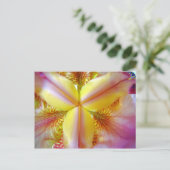ピンクと黄色の虹彩 ポストカード (スタンド正面)
