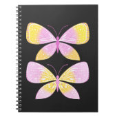 ピンクと黄色の蝶 ノートブック (正面)