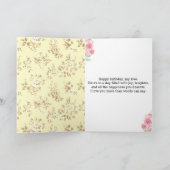 ピンクと黄色の40歳の誕生日の妻 カード (内部)