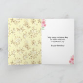 ピンクと黄色の40歳の誕生日の娘 カード (内部)