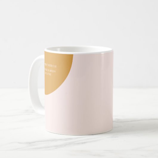 ピンクと黄色 |ビジネスカラフルプロモーション コーヒーマグカップ (正面左)