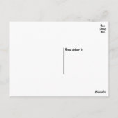 ピンクと黒ありがとうハート結婚式パーティー ポストカード (裏面)