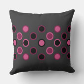 ピンクと黒とグレーのドット クッション (裏面)